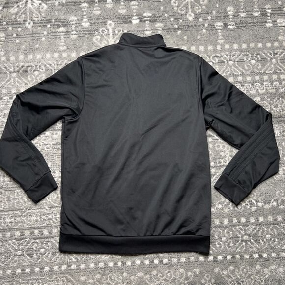 Adidas Men's Essentials Three Stripe Warm Up Track Jacket Mens Large Black - Picture 8 of 9